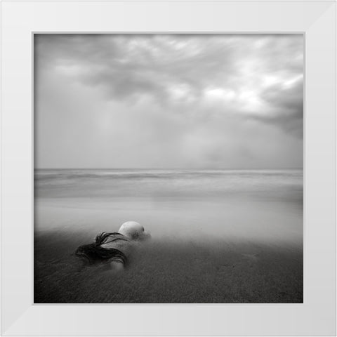 The Rock White Modern Wood Framed Art Print by Antonio Cobo, Marco