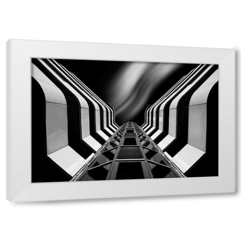 Winged White Modern Wood Framed Art Print by Novillo, Alfonso