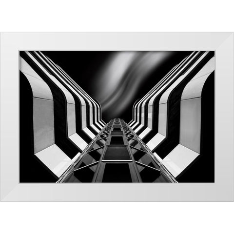 Winged White Modern Wood Framed Art Print by Novillo, Alfonso