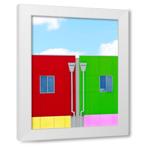 We All Live In A Yellow Submarine White Modern Wood Framed Art Print by Pearson, Wayne