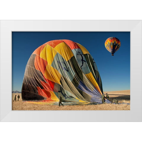 Back On Earth White Modern Wood Framed Art Print by Guillemot, Mathilde