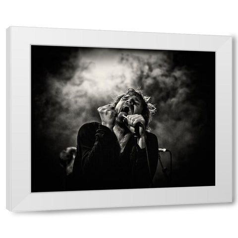 Khoma On Stage White Modern Wood Framed Art Print by Samuelsson, Anders
