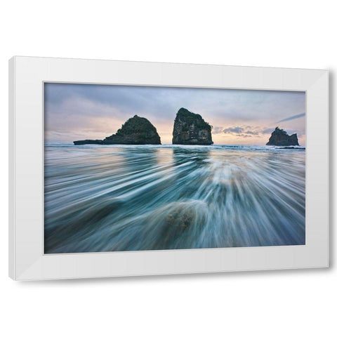 Wild West Coast White Modern Wood Framed Art Print by Zhang, Yan