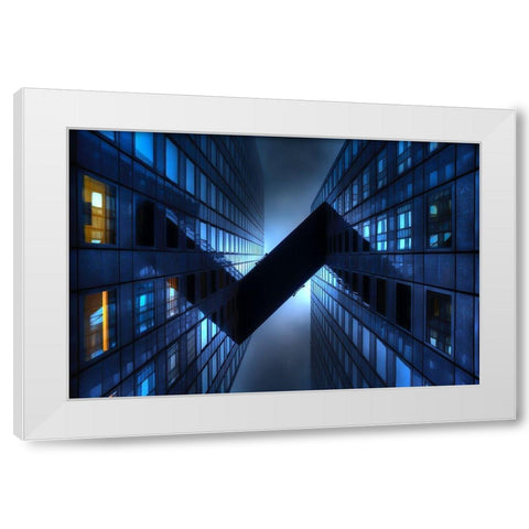 \/\ White Modern Wood Framed Art Print by Maupetit, Arnaud