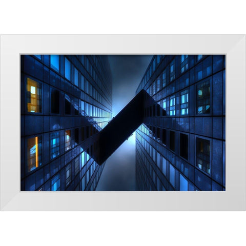 \/\ White Modern Wood Framed Art Print by Maupetit, Arnaud