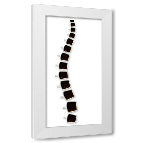 Backbone Of Coffee White Modern Wood Framed Art Print by De Kogel, Wieteke