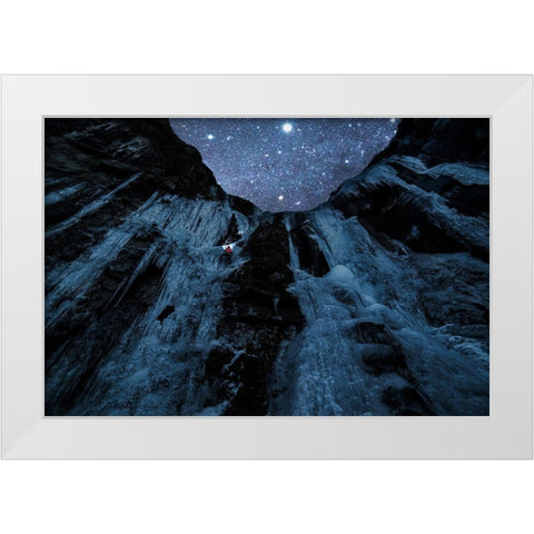 Star Climber White Modern Wood Framed Art Print by Takanobu, Kano