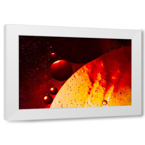 Solar Radiations White Modern Wood Framed Art Print by BRAVIN, Fabien