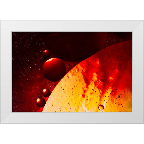 Solar Radiations White Modern Wood Framed Art Print by BRAVIN, Fabien