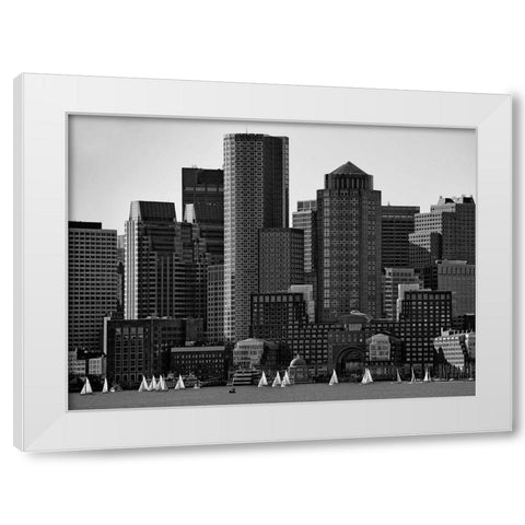 Towers White Modern Wood Framed Art Print by Feldtkeller, Andreas