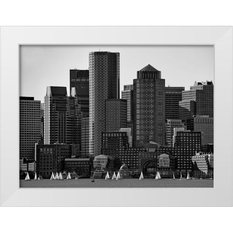 Towers White Modern Wood Framed Art Print by Feldtkeller, Andreas