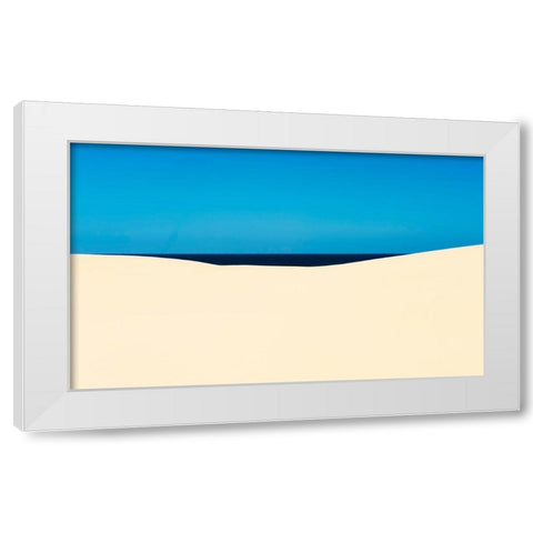 Sky Sea Desert White Modern Wood Framed Art Print by Luca, Liloni