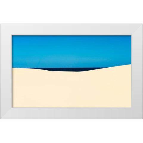 Sky Sea Desert White Modern Wood Framed Art Print by Luca, Liloni