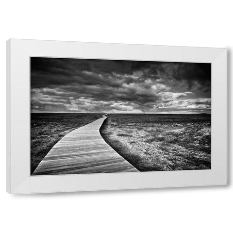 The Way White Modern Wood Framed Art Print by Pascual Buye, Santiago