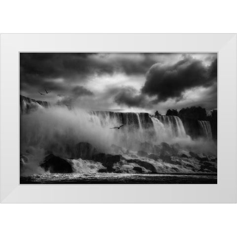 Powerful Splendor White Modern Wood Framed Art Print by Depaepe, Yvette