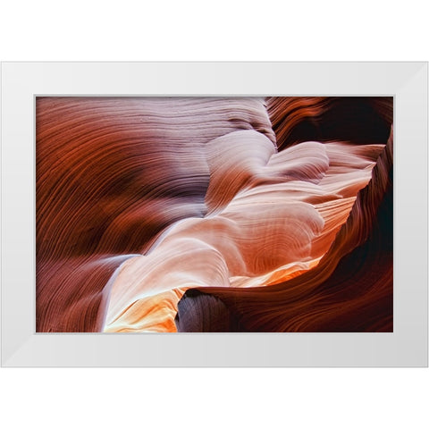 The Echo Of Time White Modern Wood Framed Art Print by J. Lee, Andrew