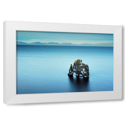 In The Middle Of Nowhere White Modern Wood Framed Art Print by Ruoppolo, Luigi