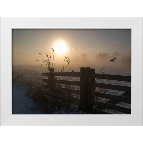 Winter Mood White Modern Wood Framed Art Print by Van Zaane, Alida