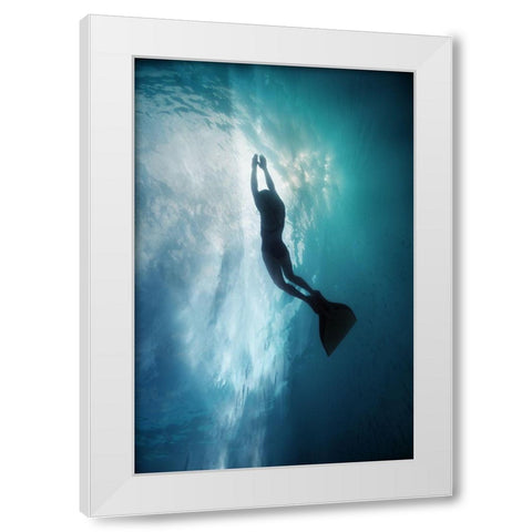 Sky Dive White Modern Wood Framed Art Print by Narchuk, Andrey