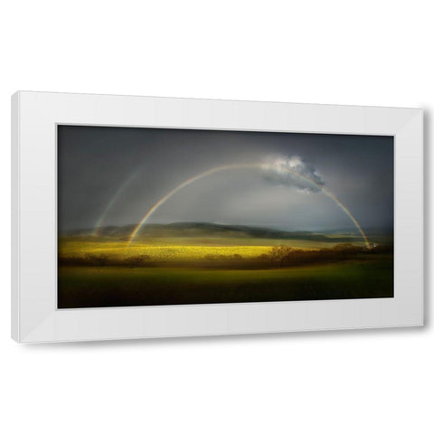 The Spring Bliss White Modern Wood Framed Art Print by Dou, Shenshen