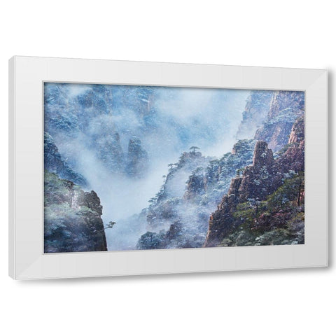 Mount Hallelujah White Modern Wood Framed Art Print by Zhang, Yan