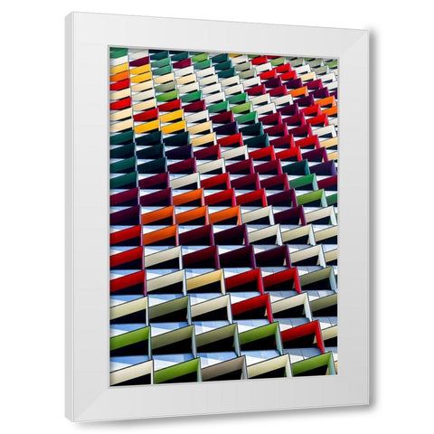 Origami White Modern Wood Framed Art Print by Lim, Jared