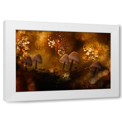 Untitled White Modern Wood Framed Art Print by Mijer, Wil