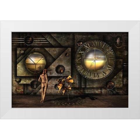 Was Salvador Here? White Modern Wood Framed Art Print by Pfleghart, Franziskus