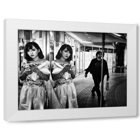 Mirror White Modern Wood Framed Art Print by Suzuki, Tatsuo