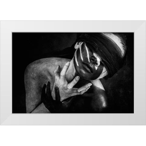Lost My Eyes White Modern Wood Framed Art Print by Skip, Anthony