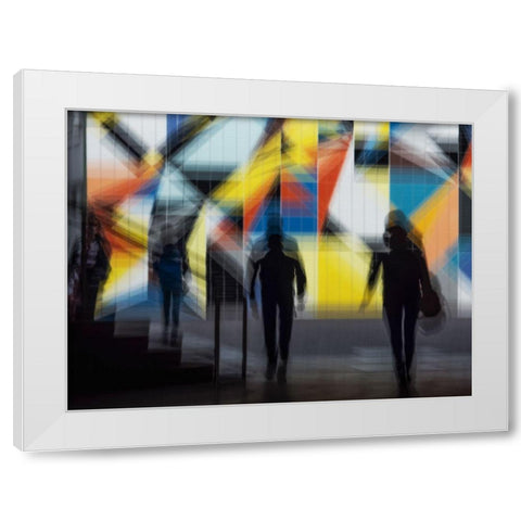 Passing By White Modern Wood Framed Art Print by Lenzen, Klaus