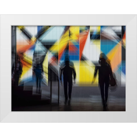 Passing By White Modern Wood Framed Art Print by Lenzen, Klaus