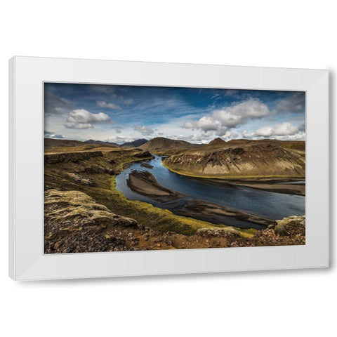 Highland River White Modern Wood Framed Art Print by Hoffmann, Raymond