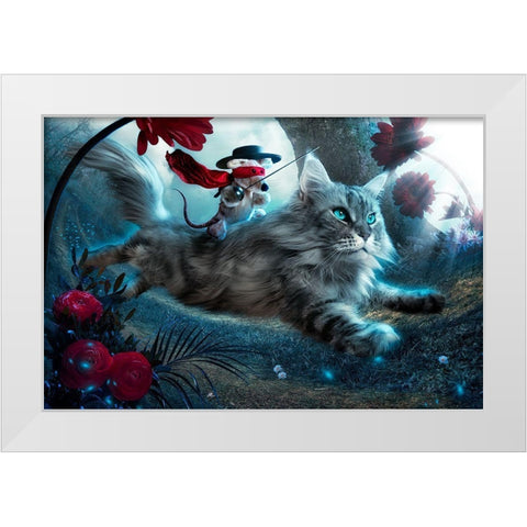 The Hero White Modern Wood Framed Art Print by Kiciak, Christophe