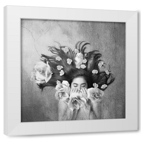 Sleep White Modern Wood Framed Art Print by Sulistyono, Heru