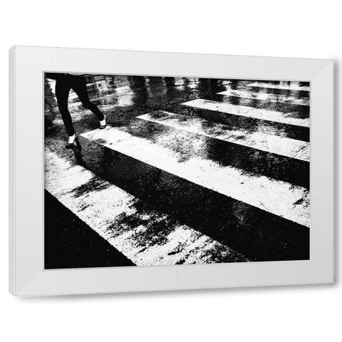 Untitled White Modern Wood Framed Art Print by Suzuki, Tatsuo
