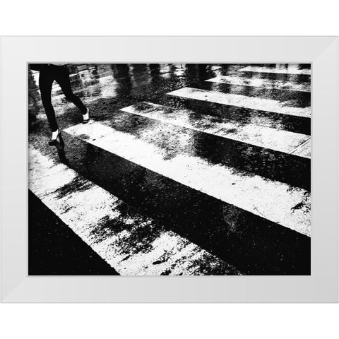 Untitled White Modern Wood Framed Art Print by Suzuki, Tatsuo