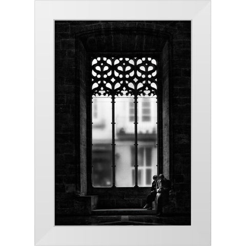 In The Silence White Modern Wood Framed Art Print by Della Latta, Massimo