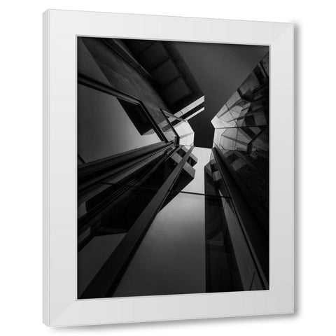 Core Of Light White Modern Wood Framed Art Print by Van Den, Jef