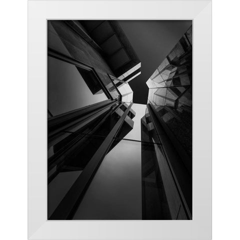 Core Of Light White Modern Wood Framed Art Print by Van Den, Jef