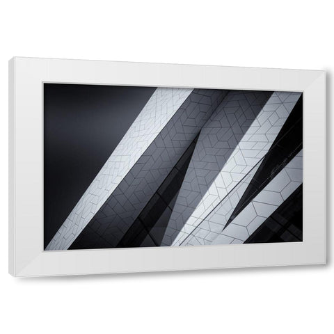 The Eye White Modern Wood Framed Art Print by Van De, Jeroen