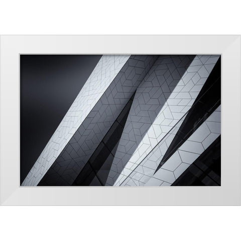 The Eye White Modern Wood Framed Art Print by Van De, Jeroen