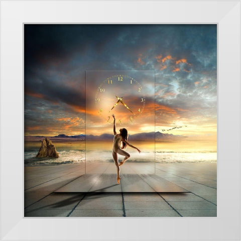 In My Dreams ... White Modern Wood Framed Art Print by Pfleghart, Franziskus