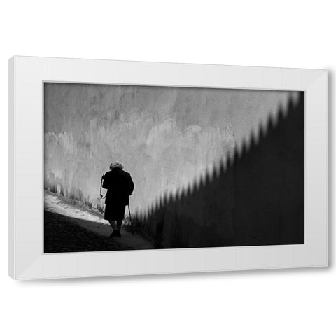 The Great Wall White Modern Wood Framed Art Print by Carlos, KK