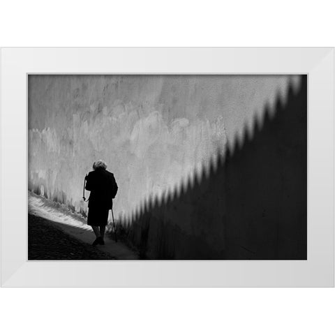 The Great Wall White Modern Wood Framed Art Print by Carlos, KK