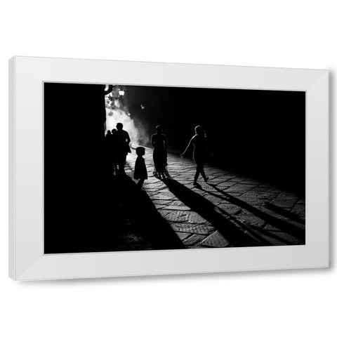 Into The Sun White Modern Wood Framed Art Print by Buda, Simone