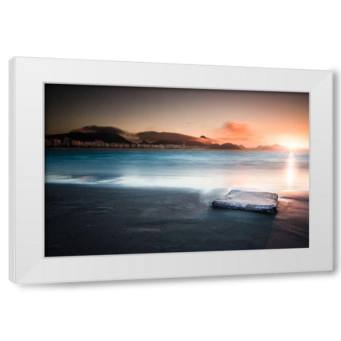 Copacabana Dreams White Modern Wood Framed Art Print by Myers, Alfred