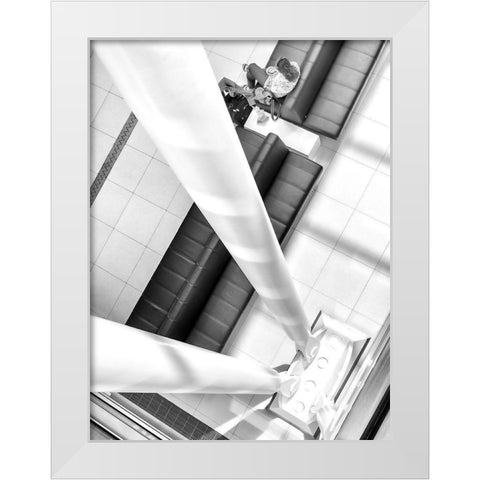 Delayed Travel White Modern Wood Framed Art Print by Hoofwijk, Theo