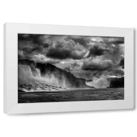 Maid Of The Mist White Modern Wood Framed Art Print by Depaepe, Yvette