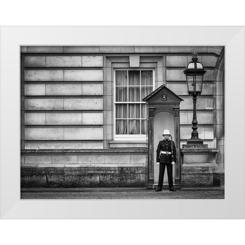 Guard Out Of The Box White Modern Wood Framed Art Print by Pfeiffer, Peter